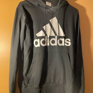Adidas Charcoal Hoodie with White Accents